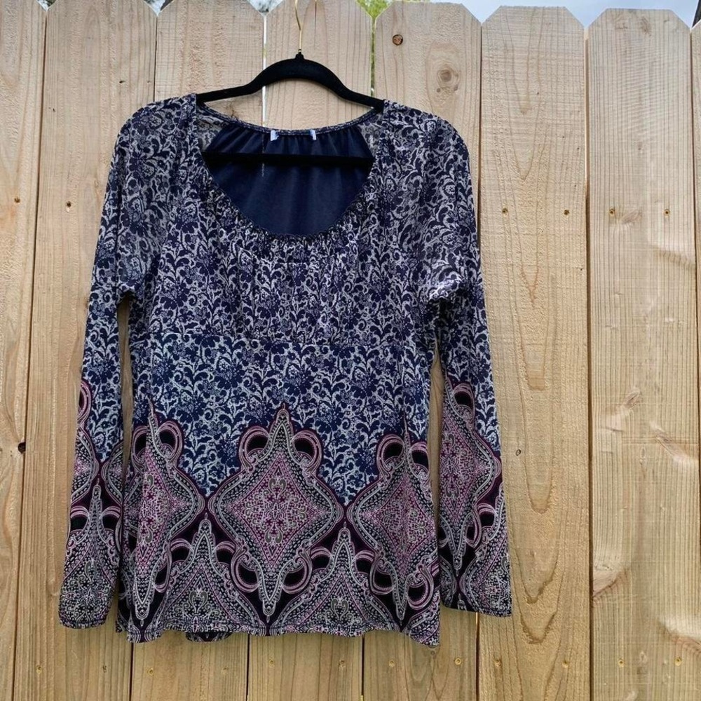 Blue & purple long sleeve fairy top size medium - Picture 4 of 7